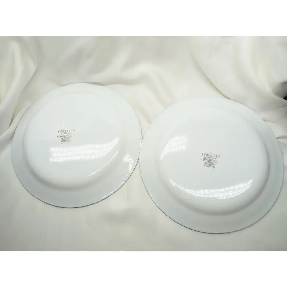 Set of 4 Corelle Callaway Ivy Dessert Salad Dessert Plates Swirl Green Rim 7